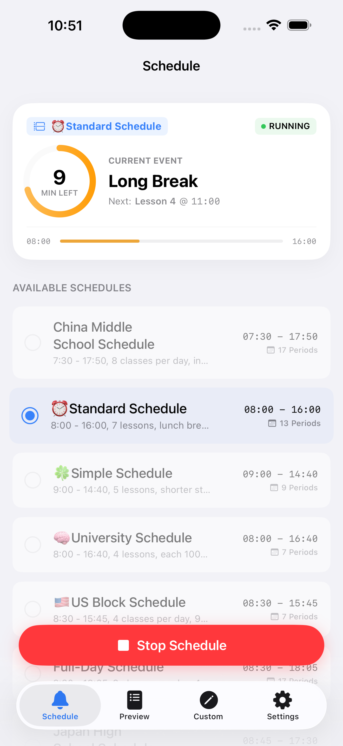SchoolBell App Screenshot 1
